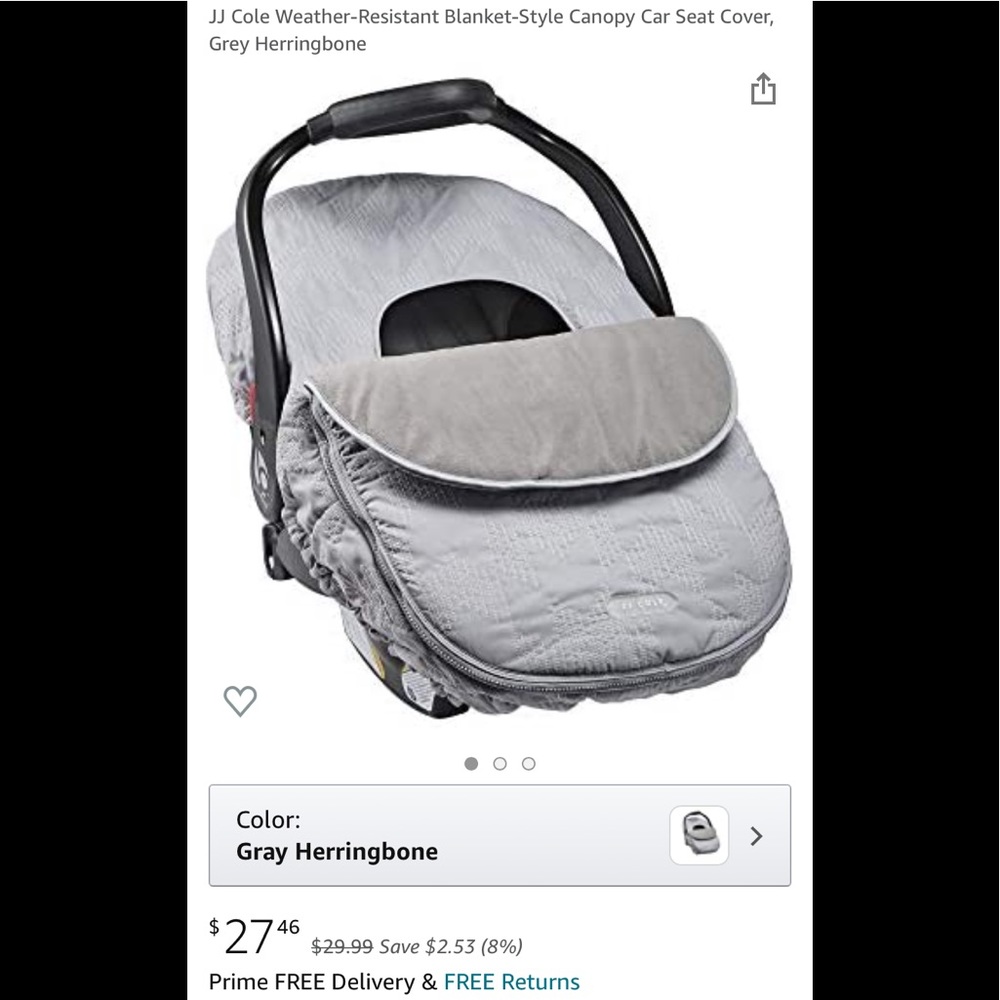 JJ Cole Carseat Cover for Cold Weather